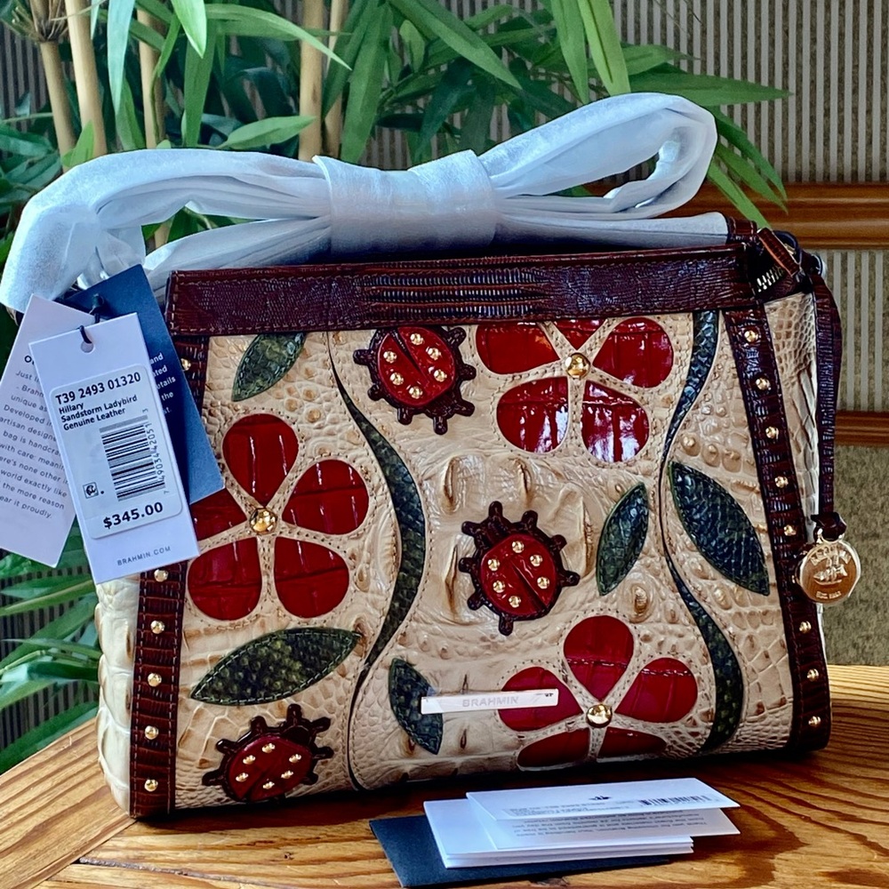 🐞🍃ADORABLE SANDSTONE LADYBIRD HILLARY Brahmin CROSSBODY🐞🍃NWT - Picture 13 of 13